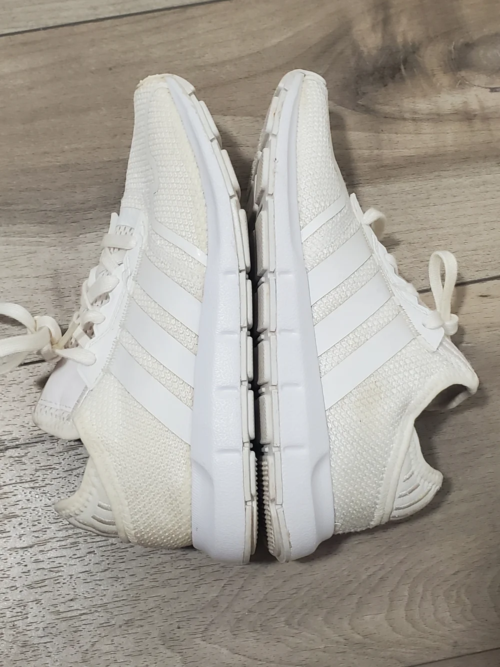 adidas Off-White Knit Lace-Up Sneakers